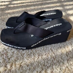 Alexander Wang Black Wedge Sandals